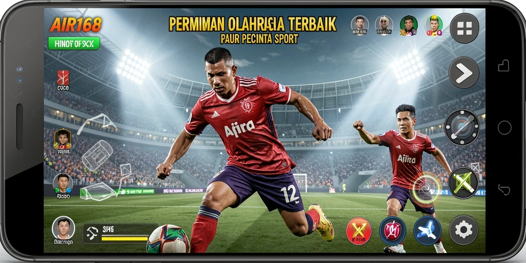 Screenshot utama AIR168 menampilkan aksi seru permainan olahraga.