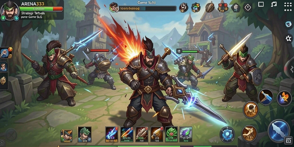 Tampilan gameplay intens dalam <strong>ARENA333</strong> yang menakjubkan.