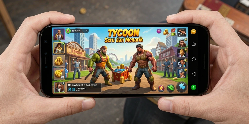 Tampilan gameplay G668 menampilkan pengelolaan bisnis yang seru dan interaktif.