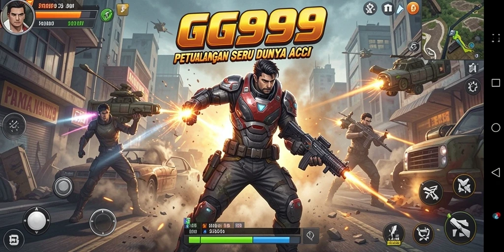 Tampilan gameplay GG999 dengan aksi seru dan menegangkan.