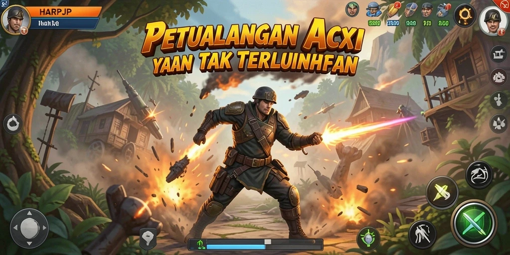 Tampilan gameplay HARAPJP yang seru dan penuh aksi.