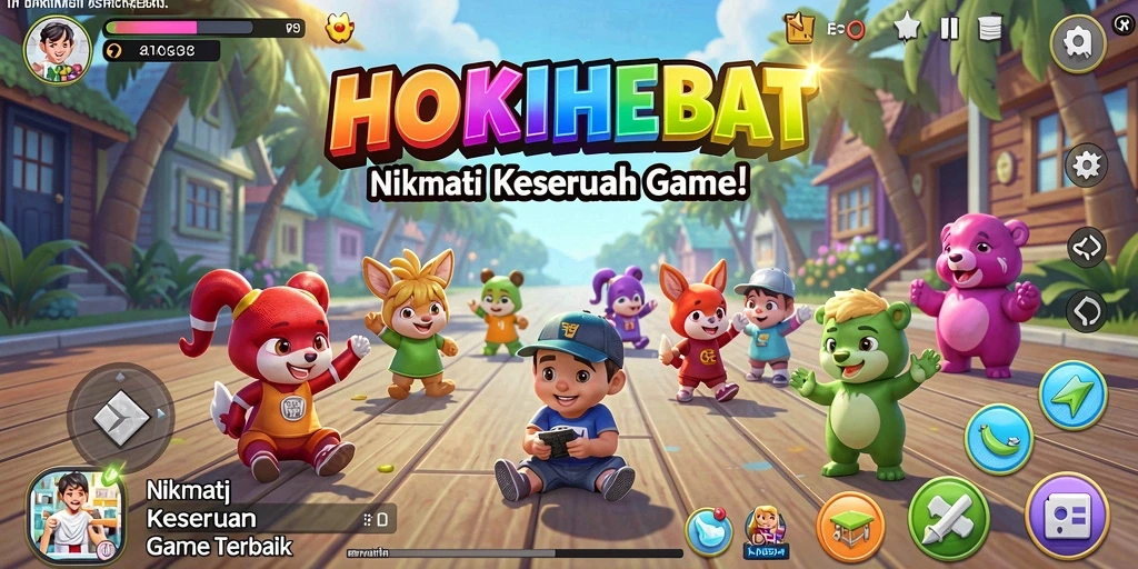 Screenshot HOKIHEBAT menunjukkan gameplay menarik dan grafis yang menawan.