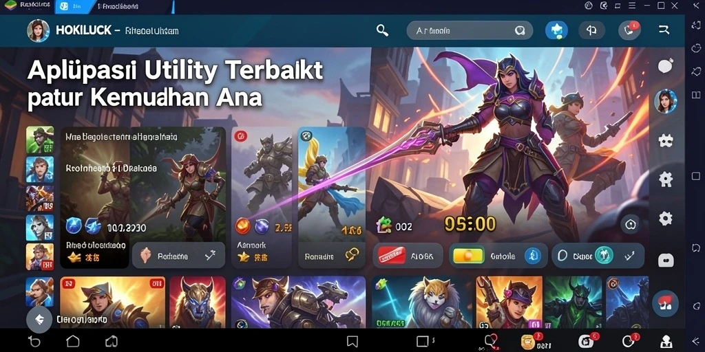 Tampilan antarmuka sederhana dan intuitif dari HOKILUCK.