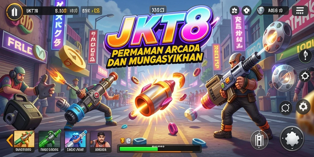 Tampilan menarik saat bermain JKT8 yang seru dan menegangkan.