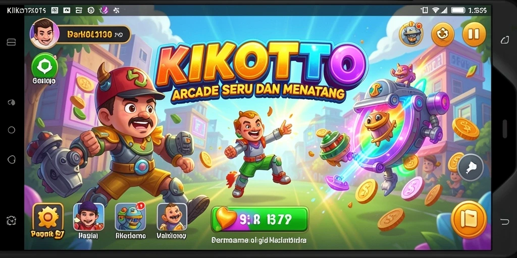 Tampilan gameplay KIKOTOTO yang seru dan penuh warna.