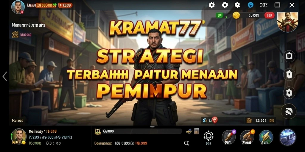Tangkapan layar KRAMAT77 yang menunjukkan pertempuran strategis penuh aksi.