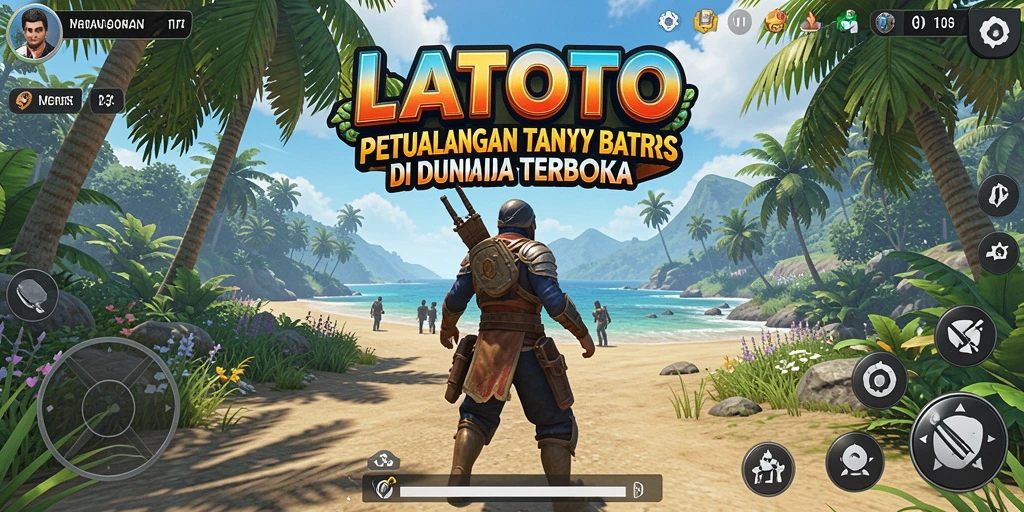 Gameplay LATOTO menunjukkan petualangan eksplorasi di dunia luas yang interaktif.