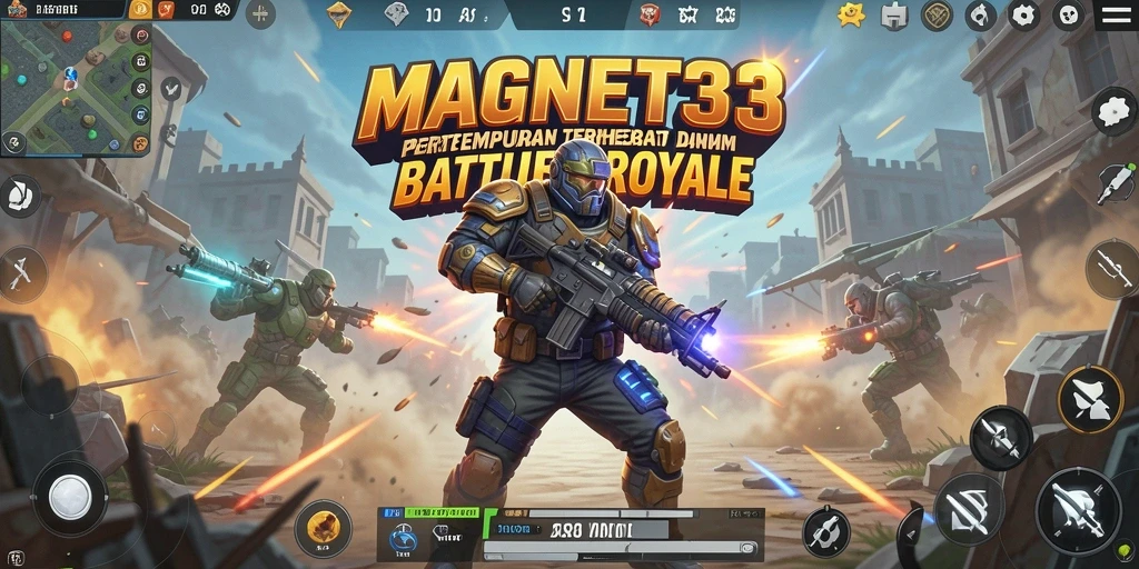 Gameplay seru dan intens di MAGNET33 saat bertempur dengan pemain lainnya.