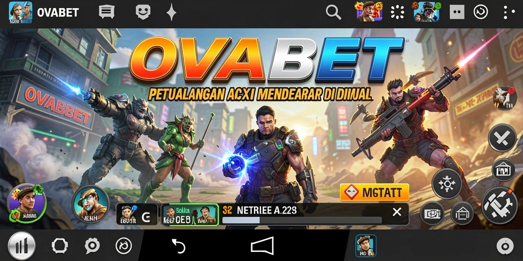 Tampilan gameplay seru dan mendebarkan dari OVABET.