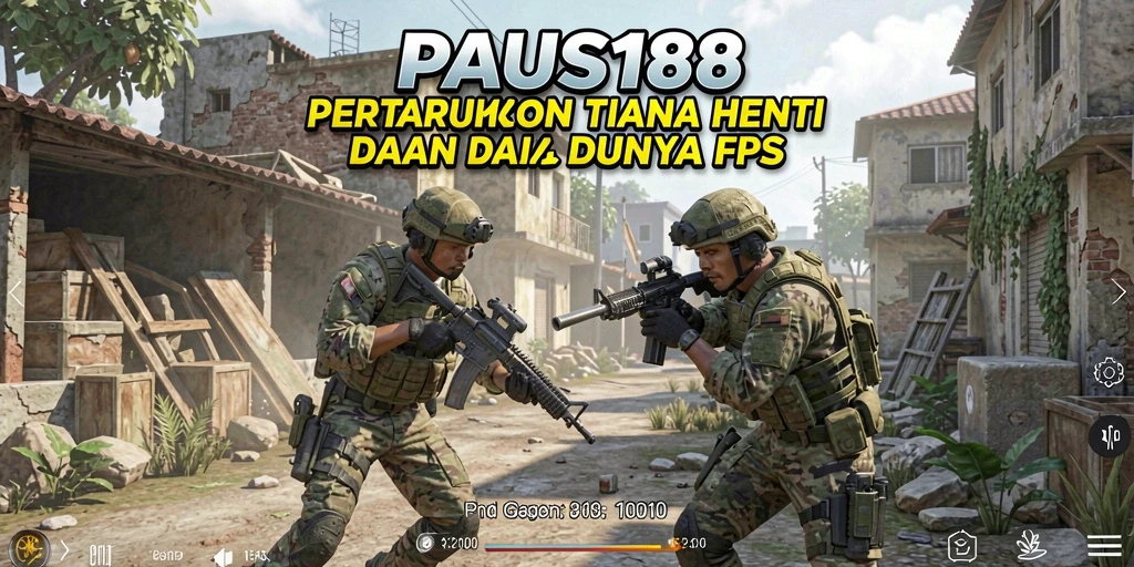 Tangkapan layar utama PAUS188 menampilkan intensitas pertempuran FPS yang seru.