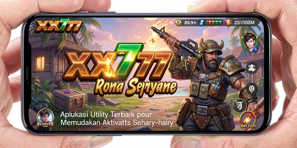Screenshot utama XXX777 menampilkan berbagai fitur utility yang memudahkan pengguna.