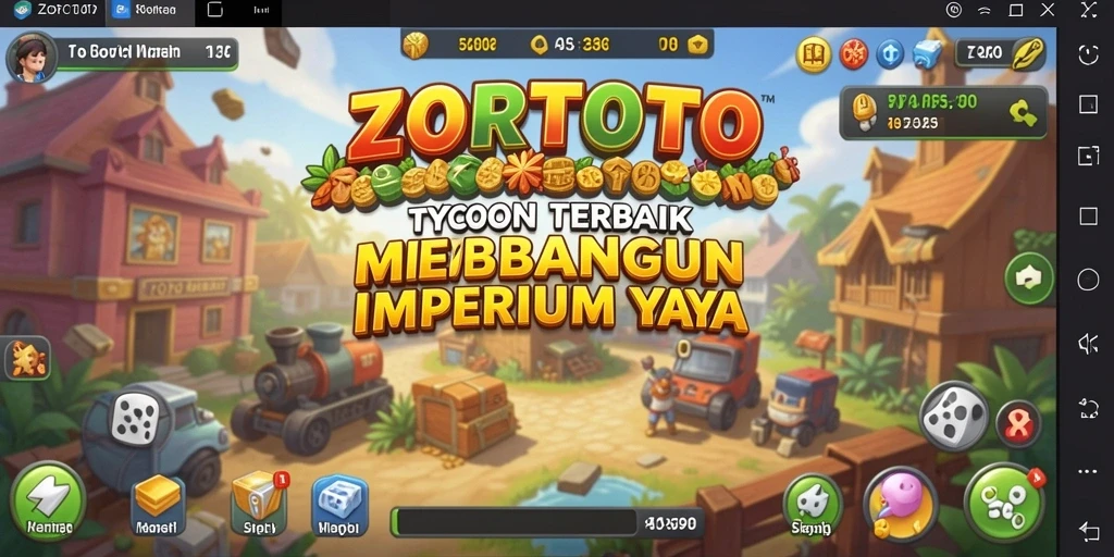 Tampilan gameplay ZORTOTO yang menakjubkan dalam membangun bisnis.